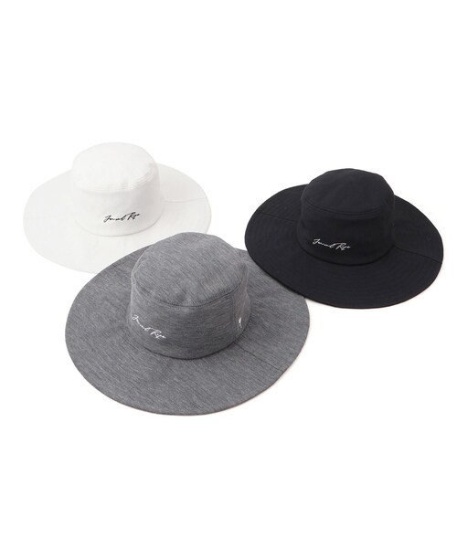 ROPE'（ロペ）の「【調節付き】フロントロゴ麻混つば広ハット（ハット・レディース・ブラック/グレー/ホワイト・F）」の11枚目の写真