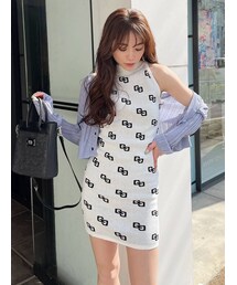GYDA | GG PATTERNアメスリニットワンピース(ワンピース)