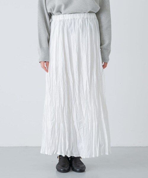かぐれ（カグレ）の「コットンクリンクルスカート（スカート・レディース・OFF/GRAY/BLACK・Free）」の14枚目の写真