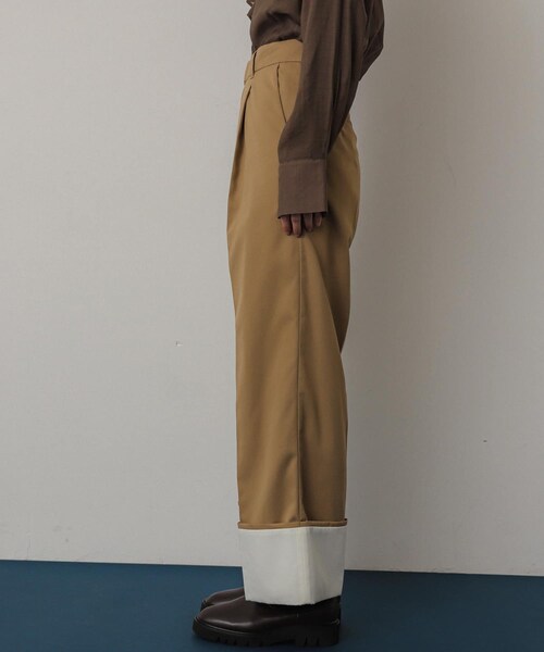 SENSE OF PLACE by URBAN RESEARCH（センスオブプレイスバイアーバンリサーチ）の「ワイドターンバックパンツ（その他パンツ・レディース・KHAKI/BLACK/BEIGE・S/M）」の18枚目の写真