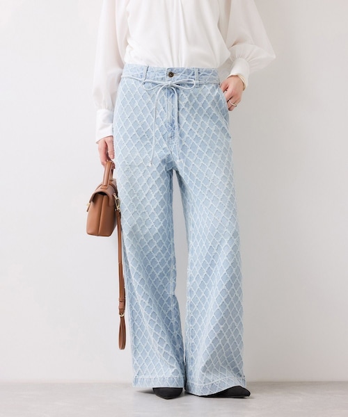 VIS（ビス）の「ベルト付きワイドシルエットデニムパンツ（デニムパンツ・レディース・ブルー/ブルー系・M/S/SS）」の22枚目の写真