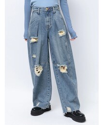 jouetie | 【Something ×PosTokyo】PANEL BALLON WIDE DENIM(デニムパンツ)