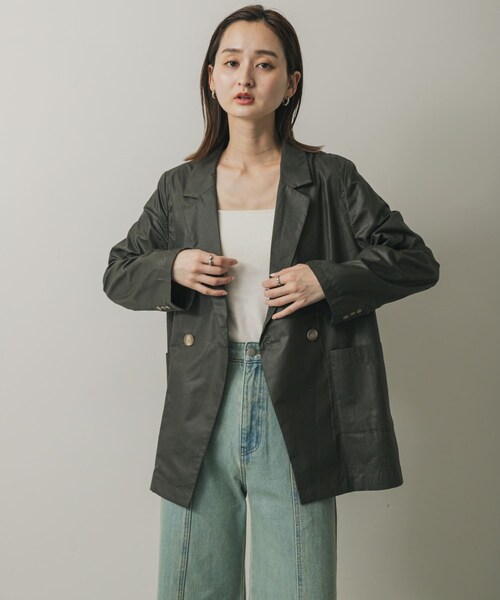 SENSE OF PLACE by URBAN RESEARCH(センスオブプレイスバイアーバンリサーチ)の「チンツテーラードジャケット(テーラードジャケット・レディース・IVORY/CHARCOAL/KHAKI・one)」の14枚目の写真