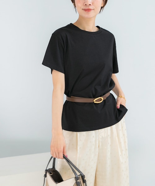 URBAN RESEARCH ROSSO（アーバンリサーチロッソ）の「UVカットアイスコットンカットソー（Tシャツ/カットソー・レディース・OFF/BLACK/MINT GREEN・Free）」の2枚目の写真