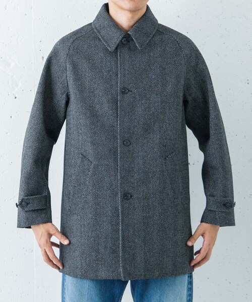 URBAN RESEARCH（アーバンリサーチ）の「WINDPROOF TWEED HALF COAT（テーラードジャケット・メンズ・BROWN/CHARCOAL・M/L）」の11枚目の写真