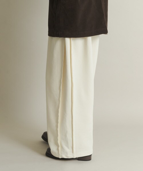 SENSE OF PLACE by URBAN RESEARCH（センスオブプレイスバイアーバンリサーチ）の「スウェットタックワイドパンツ（その他パンツ・メンズ・IVORY/BLACK/GRAY・M/L）」の6枚目の写真