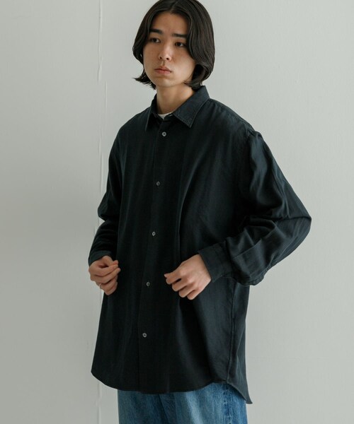 URBAN RESEARCH（アーバンリサーチ）の「new basic デニムオーバーダイシャツ（シャツ/ブラウス・メンズ・BLACK・M/L/XL）」の4枚目の写真