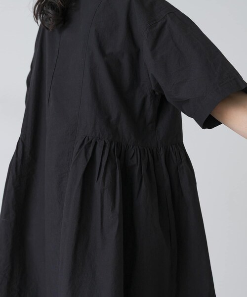 かぐれ（カグレ）の「『2サイズ展開』コットンシルクサイドギャザーワンピース（ワンピース・レディース・BLACK/ROYAL BLUE/BLACK A・0/1）」の17枚目の写真