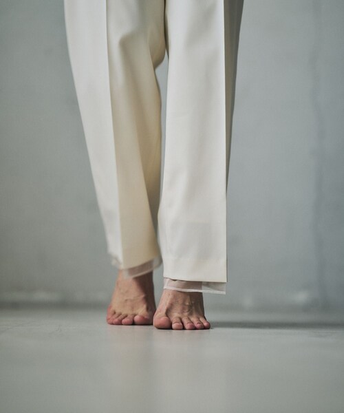 ROPE'（ロペ）の「【一部店舗限定】【REALM（レルム）】SETUP PANTS｜レイヤードパンツ（スラックス・レディース・オフホワイト/ブラック・36/38）」の19枚目の写真