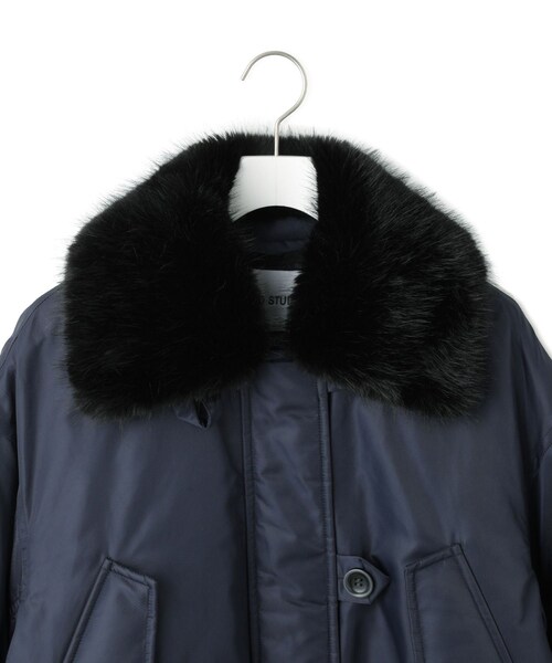ADAM ET ROPE'(アダムエロペ)の「【STAND STUDIO(スタンド スタジオ)】Gem Jacket(MA-1・レディース・ネイビー/グリーン・36)」の15枚目の写真