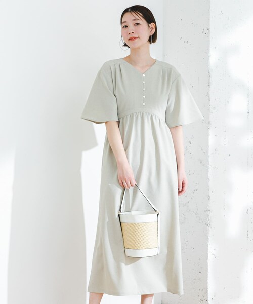 URBAN RESEARCH ROSSO（アーバンリサーチロッソ）の「『UR TECH DRYLUXE』F by ROSSO　ウエストマークワンピース（ワンピース・レディース・BEIGE/L/GRAY/NAVY・36/38）」の11枚目の写真