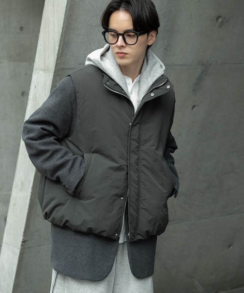 SENSE OF PLACE by URBAN RESEARCH（センスオブプレイスバイアーバンリサーチ）の「ナイロンユーティリティーベスト（その他アウター・メンズ・BLACK/CHARCOAL・M/L）」の2枚目の写真