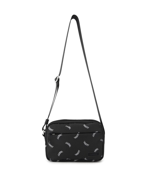 ADAM ET ROPE'(アダムエロペ)の「【GANNI for ADAM ET ROPE'】Re-Tech Logo Print Festival bag(ショルダーバッグ・レディース・ブラック・F)」の8枚目の写真