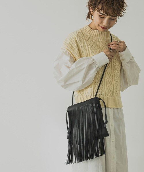 URBAN RESEARCH(アーバンリサーチ)の「ADD CULUMN SILKY(ショルダーバッグ・レディース・PINK/BLACK/IVORY・-)」の8枚目の写真