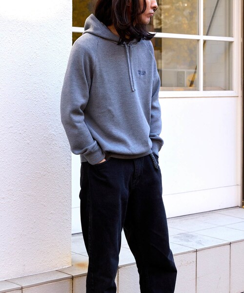 ADAM ET ROPE'（アダムエロペ）の「【GALLIA/ガッリア】Knit hoodie（パーカー・メンズ・グレー/ネイビー・50/52）」の6枚目の写真