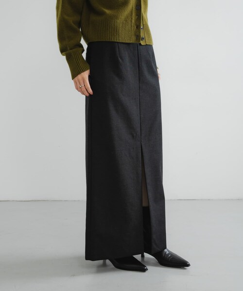 URBAN RESEARCH（アーバンリサーチ）の「new basic　BRADFORD WOOL SKIRT（スカート・レディース・BLACK/BROWN・36/38/40）」の7枚目の写真