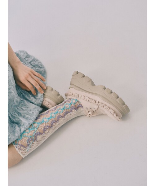 merry jenny（メリージェニー）の「トーションソックス（ソックス/靴下・レディース・オフホワイト/アイボリー/ブラック/ピンク/ラベンダー・F）」の9枚目の写真