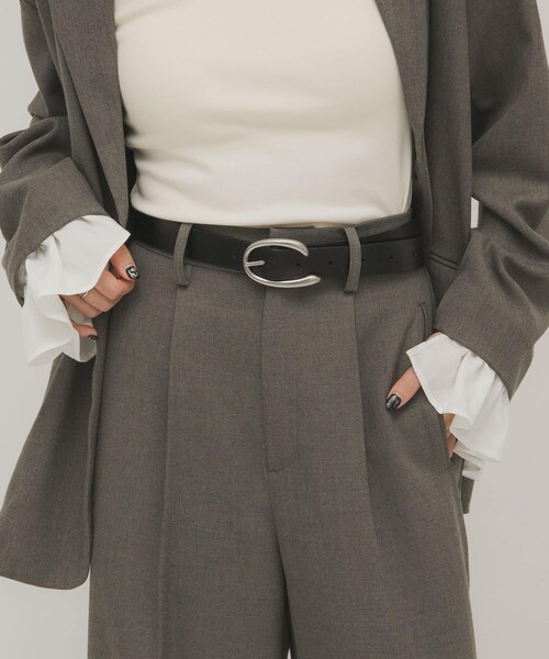 KBF（ケイビーエフ）の「バックルデザインレザーベルト（ベルト・レディース・D.BROWN/BLACK・One）」の6枚目の写真