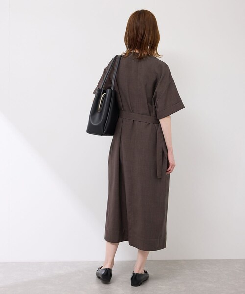 ROPE' PICNIC(ロペピクニック)の「サックワンピース(ワンピース・レディース・ダークブラウン/ベージュ系/ネイビー・36/38)」の10枚目の写真