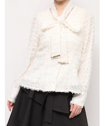 dazzlin | シアーボウタイペプラムブラウス(シャツ/ブラウス)