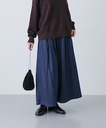 かぐれ | デニムタックワイドパンツ(デニムパンツ)