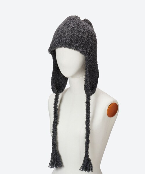 ADAM ET ROPE'（アダムエロペ）の「【J'aDoRe限定】【KIJIMA TAKAYUKI(キジマ タカユキ)】POODLE FUR EAR BEANIE（ニットキャップ/ビーニー・レディース・ブラック/ブラウン系・F）」の11枚目の写真
