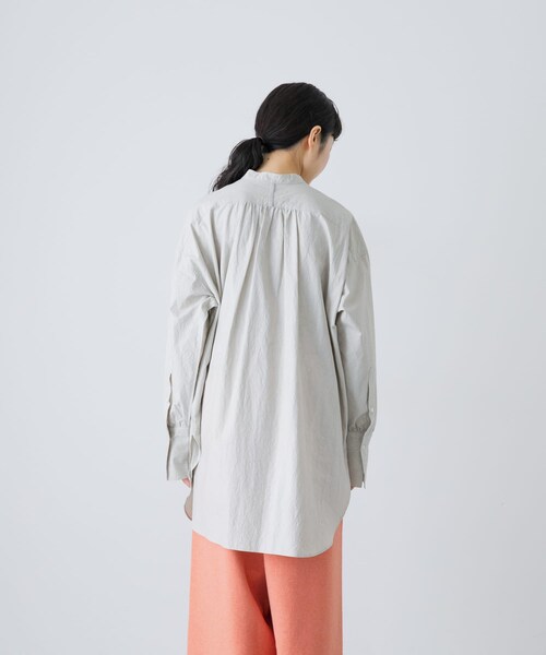 かぐれ（カグレ）の「コットンチュニックシャツ（シャツ/ブラウス・レディース・OFF/L/GRAY・Free）」の12枚目の写真