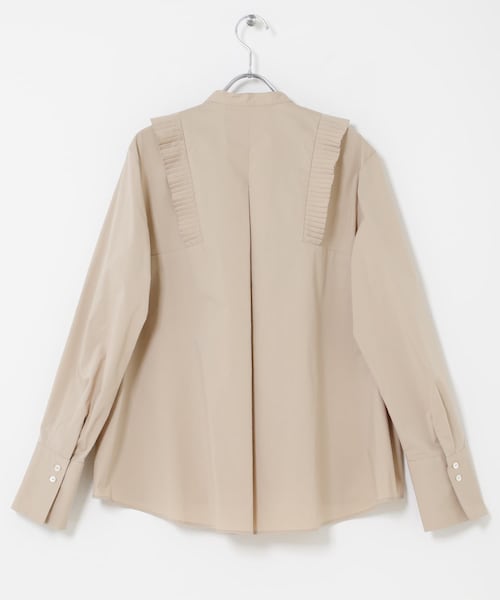 MARILYN MOON　TUCK PLEATS JABOT BLOUSE