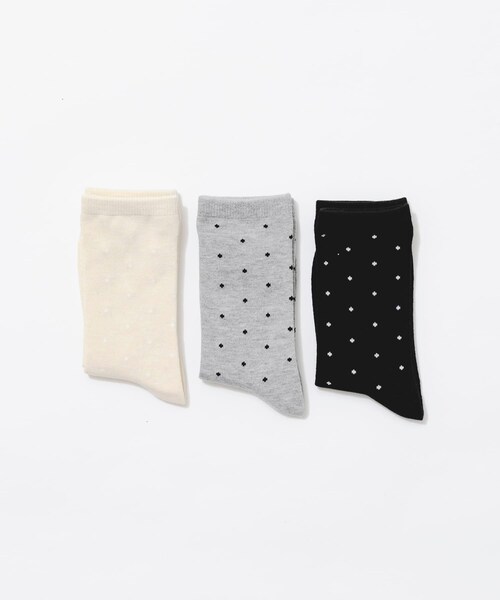 URBAN RESEARCH(アーバンリサーチ)の「『UR TECH』ドットソックス(その他アンダーウェア/インナー・レディース・BLK×OFF/GRY×BLK/NAT×OFF・22-24)」の5枚目の写真