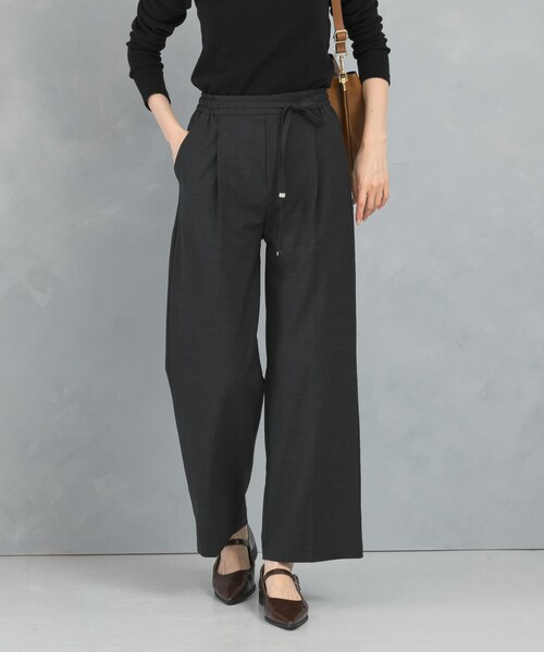 URBAN RESEARCH ROSSO（アーバンリサーチロッソ）の「ウール混ウォッシャブルイージーパンツ（その他パンツ・レディース・CHARCOAL/L/GRAY/YELLOW・36/38）」の6枚目の写真