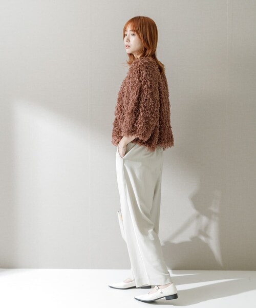 URBAN RESEARCH ROSSO（アーバンリサーチロッソ）の「ピンストライプイージーパンツ（その他パンツ・レディース・L.BEIGE/CHARCOAL・FREE）」の4枚目の写真