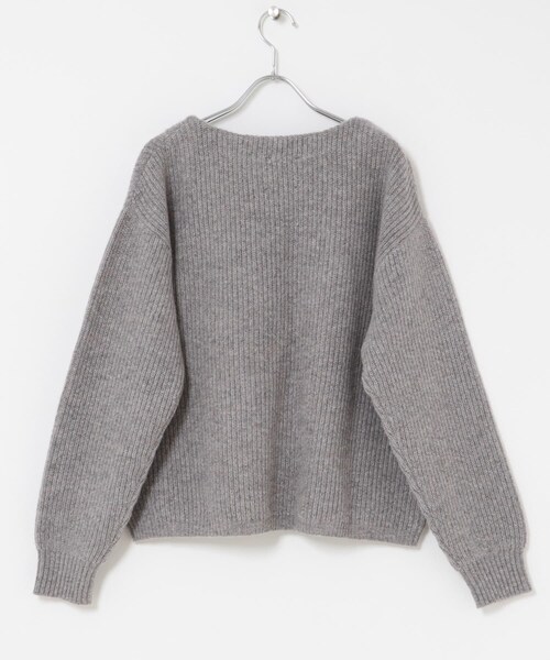 URBAN RESEARCH DOORS（アーバンリサーチドアーズ）の「ハミルトンウール畦ボートネックプルオーバー（ニット/セーター・レディース・MIX GRAY/YELLOW/MIX BROWN・M）」の14枚目の写真