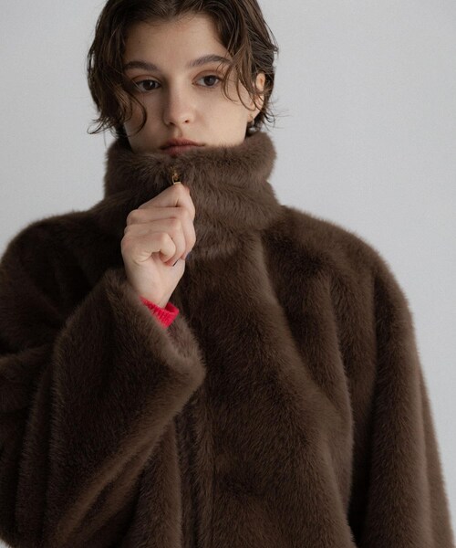 URBAN RESEARCH Sonny Label（アーバンリサーチサニーレーベル）の「フェイクファースタンドブルゾン（ブルゾン・レディース・アッシュグレー/ブラウン・Free）」の17枚目の写真