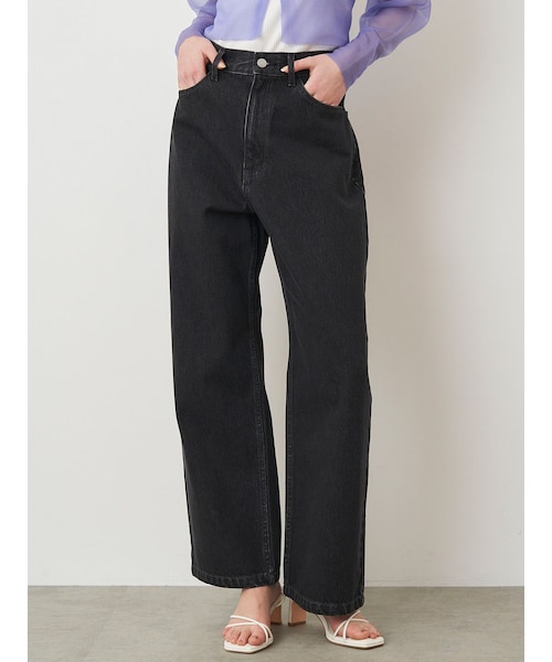 ELENDEEK（エレンディーク）の「WIDE ROUGH DENIM PT（デニムパンツ・レディース・ブラック/ブルー・01/02/03）」の3枚目の写真