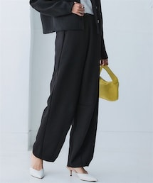 nissen | なめらかポンチ素材　バレルレッグパンツ（セットアップ可能）＜大きいサイズ有＞(その他パンツ)