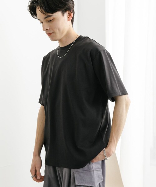 SENSE OF PLACE by URBAN RESEARCH(センスオブプレイスバイアーバンリサーチ)の「コットンスムースショートスリーブTシャツ(Tシャツ/カットソー・メンズ・WHITE/BLUE/BEIGE/BLACK・M/L)」の3枚目の写真