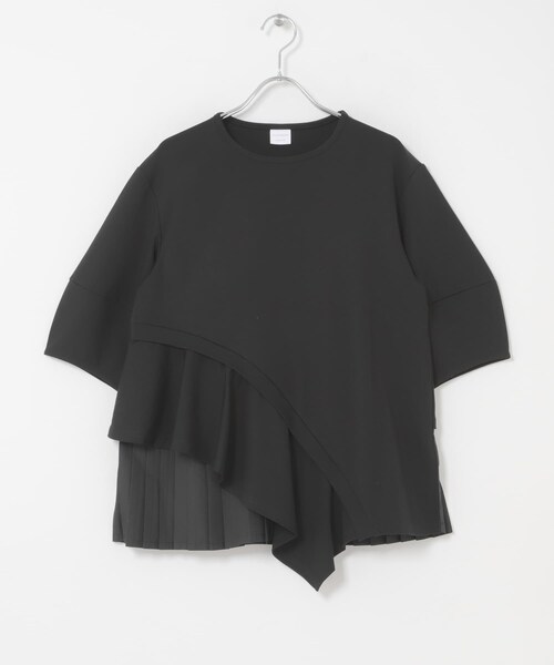 URBAN RESEARCH ROSSO（アーバンリサーチロッソ）の「ELENDEEK　SLIDE FLARE DOCKING CUT AND SEWN（Tシャツ/カットソー・レディース・O.WHT/GRY/BLK・Free）」の7枚目の写真
