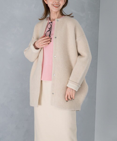 URBAN RESEARCH ROSSO（アーバンリサーチロッソ）の「『別注』ELENDEEK×ROSSO　CN RACCOON MIX WCD（カーディガン/ボレロ・レディース・D.MIX/L.MIX・1/2）」の5枚目の写真