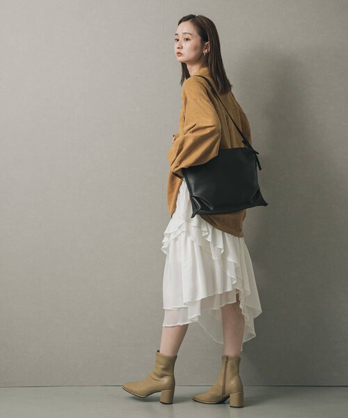 SENSE OF PLACE by URBAN RESEARCH(センスオブプレイスバイアーバンリサーチ)の「ワンショルダースクエアバッグ(ショルダーバッグ・レディース・BLACK/MOCHA・one)」の8枚目の写真