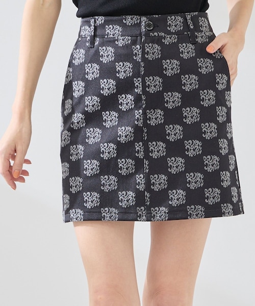 ROPE'（ロペ）の「格子ジャガードAラインスカート/吸水速乾（スカート・レディース・ブラック/ホワイト/ネイビー/ターコイズ・L/M/S）」の10枚目の写真