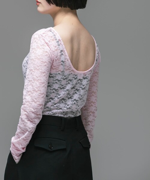 URBAN RESEARCH（アーバンリサーチ）の「ambiguous　Lace Body Suit（その他アンダーウェア/インナー・レディース・WHITE/BLACK/PINK・FREE）」の3枚目の写真