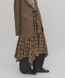 KBF | ノットデザインチェックスカート(スカート)