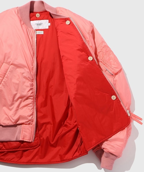 ADAM ET ROPE'（アダムエロペ）の「【JOHN MASON SMITH/ジョン メイソン スミス】MICRO RIPSTOP NYLON REMOVABLE LINER MA-1（MA-1・メンズ・ブラック/オリーブ/ピンク・L/M）」の16枚目の写真