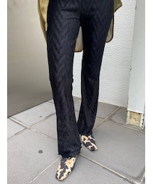 EMODA | グロスフィットプリーツフレアパンツ(その他パンツ)