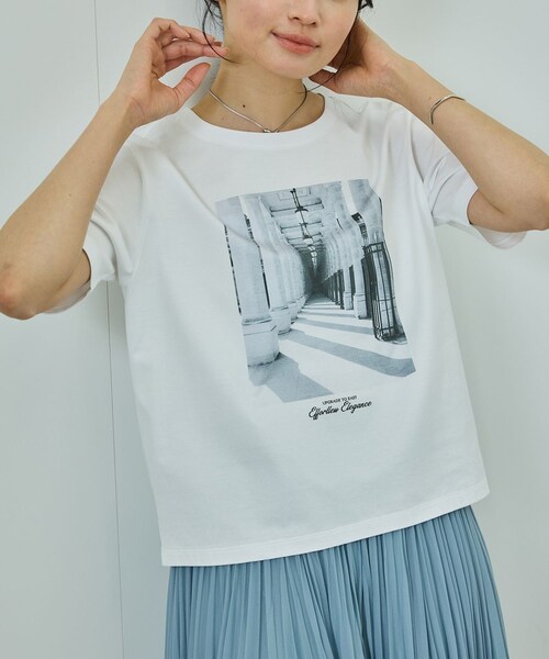 ROPE'（ロペ）の「プリントＴシャツ/イージーケア（Tシャツ/カットソー・レディース・ホワイト/ホワイト系・F）」の14枚目の写真