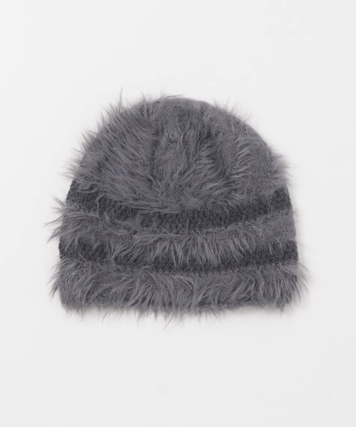 KBF（ケイビーエフ）の「ラインデザインシャギーニットビーニー（ニットキャップ/ビーニー・レディース・IVORY/BROWN/CHARCOAL・One）」の15枚目の写真