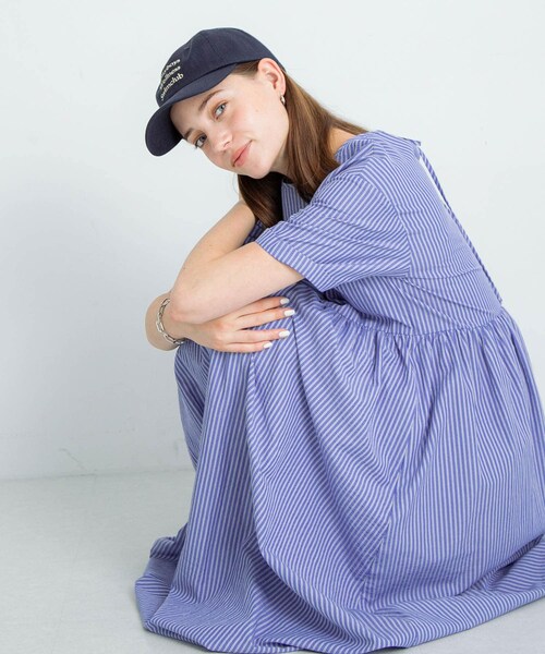 URBAN RESEARCH Sonny Label（アーバンリサーチサニーレーベル）の「ストライプサッカーワンピース（ワンピース・レディース・ブルー/ミント/ブラック・FREE）」の5枚目の写真