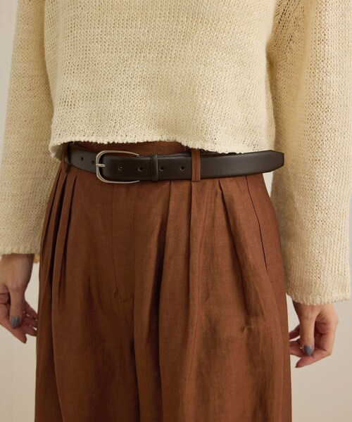 ROPE'（ロペ）の「【洗える】ビスコースリネン スラブスリータックパンツ/一部セットアップ可能（その他パンツ・レディース・ブラウン/ネイビー・36/38/40）」の17枚目の写真
