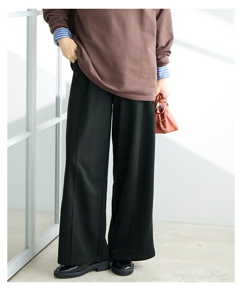 nissen（ニッセン）の「＜大きいサイズ＞ワイドカーブスウェットパンツ（ゆったりヒップ）（パンツ・レディース・杢グレー/黒・L/LL/3L/4L/5L/6L/8L/10L）」の17枚目の写真
