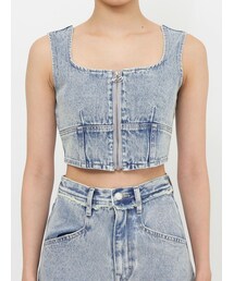 EMODA | フロントジップデニムビスチェ(キャミソール)